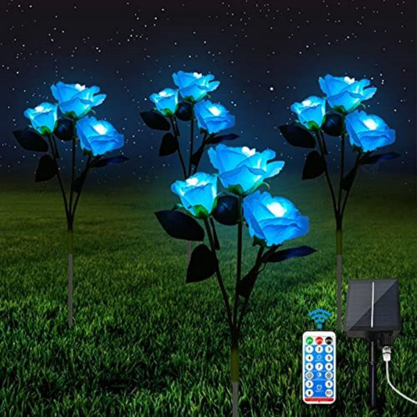 Arlmont & Co. Keagin Four Bunch Outdoor Garden Rose Ground Plug Light